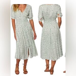 O'Neill Women's Romie Bridgette Ditsy Midi Dress, Basil